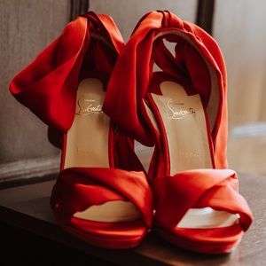 Christian Louboutin Red Sandal Pumps